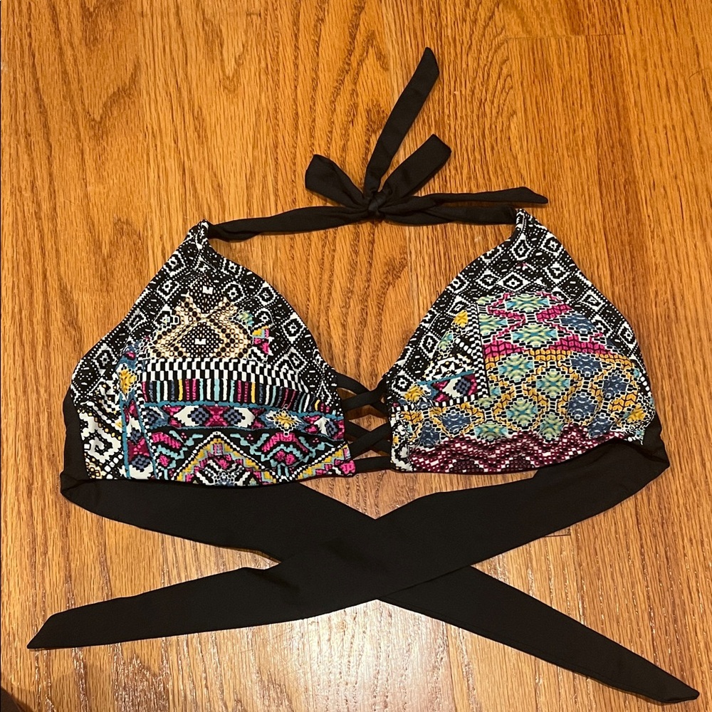 Mossimo Supply Co. Black and White Bikini Top